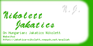 nikolett jakatics business card